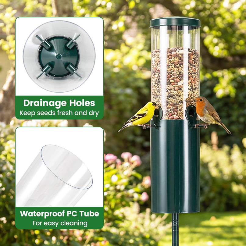Giantex Standing Bird Feeder with Pole for Outdoors