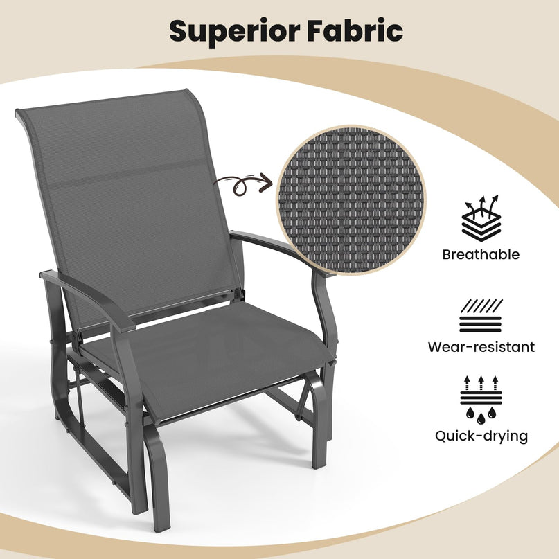 Giantex 2/4 Pack Outdoor Glider Rocking Chairs for Porch
