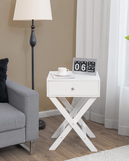 X-Shaped End Table, Modern Sofa Side Table