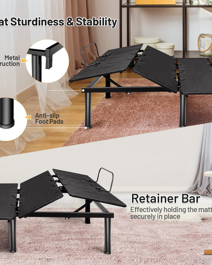 Giantex Adjustable Bed Base w/ Wireless Remote Control, Electric Bed Frame
