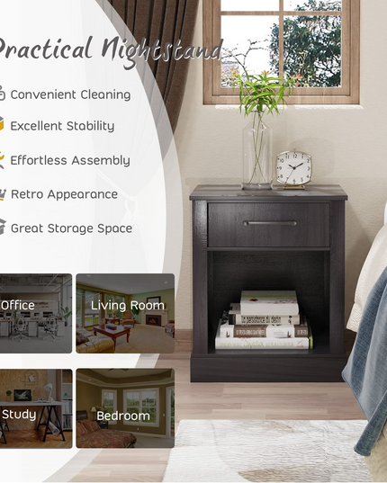 Wooden Sofa Side Table for Bedroom Office Study