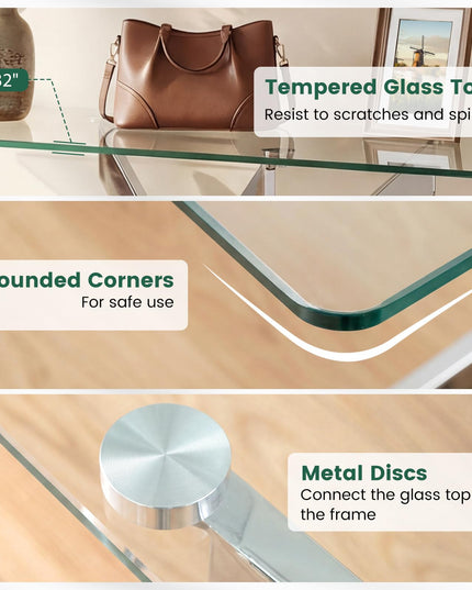 Giantex 45" Glass Console Table for Living Room