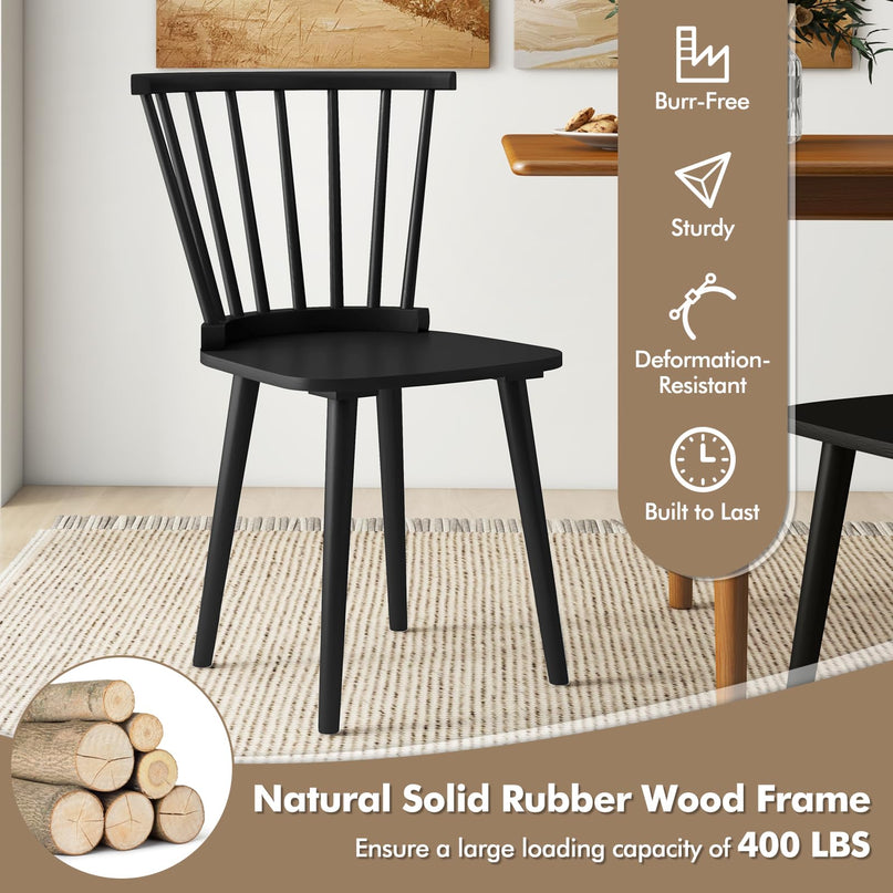 Giantex Windsor Dining Chairs Set of 2/4 for Home Living Room