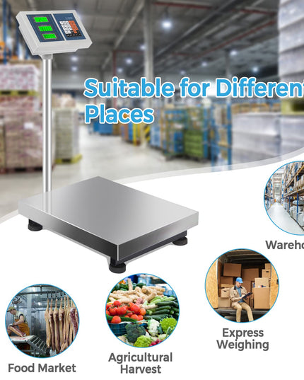 Giantex 660 LBS Weight Computing Platform Scale, with LB/KG Switchable, AC/DC Power Supply