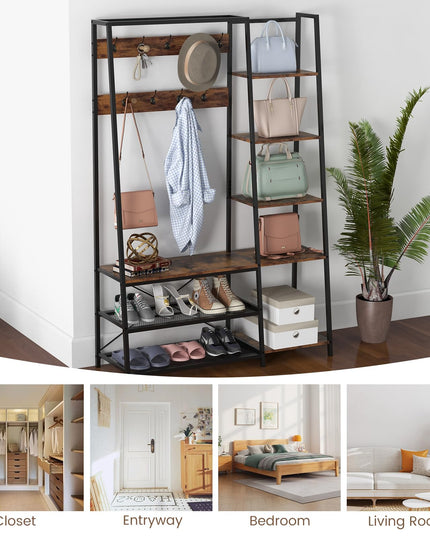 Giantex Coat Rack with Shoe Bench