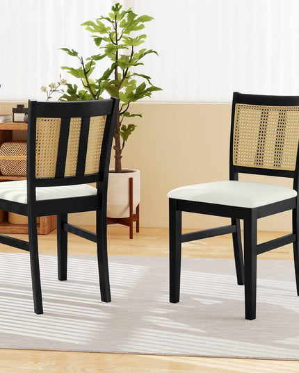 Giantex Rattan Dining Chairs Set of 2/4 for Dining Living Room Restaurant