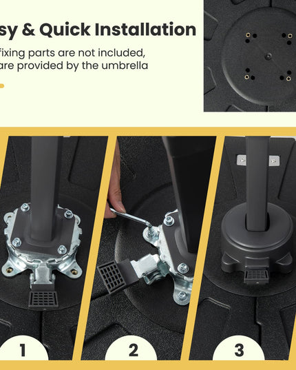 Giantex Cantilever Umbrella Base with Wheels