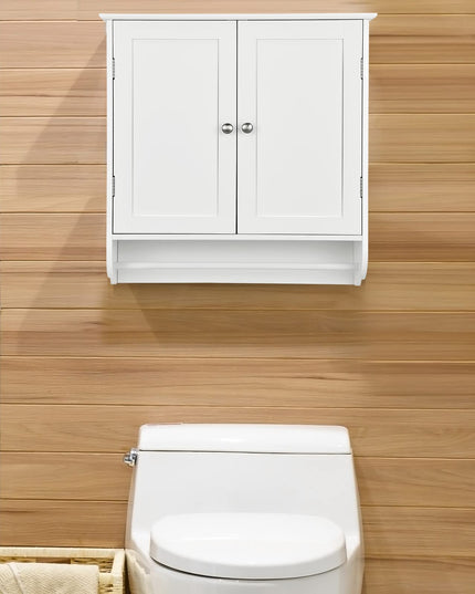 Bathroom Cabinet Wall Mounted - Over The Toilet Medicine Cabinet with Double Doors - Giantex