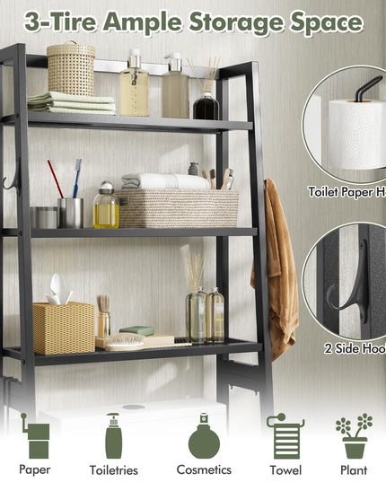 Giantex Over The Toilet Storage Shelf - 3-Tier Freestanding Above Toilet Rack