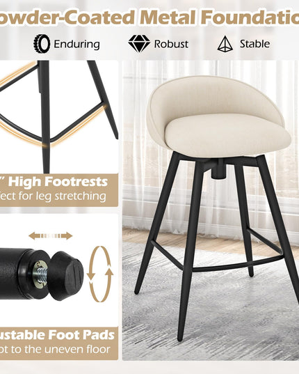 Giantex Swivel Bar Stools Set with Footrest for Kitchen Island