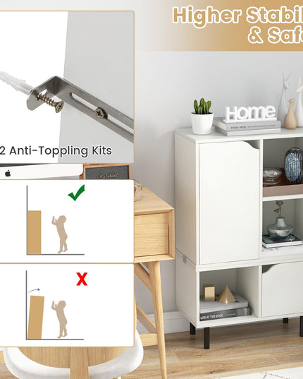 Giantex 5 Cube Stackable Bookcase