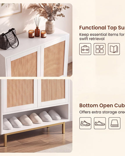 GIANTEX 6-Tier Shoe Cabinet 43" Tall Shoe Rack Cabinet with Doors