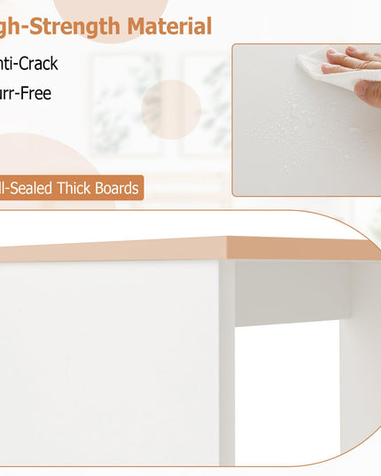 Giantex White Small Desk for Bedroom