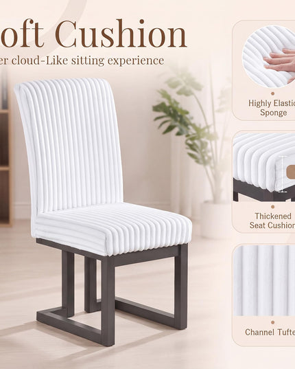 GIANTEX Upholstered Dining Chairs Set of 2/4 with High Back