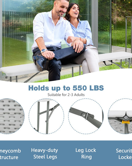 Giantex 6 Feet Folding Bench