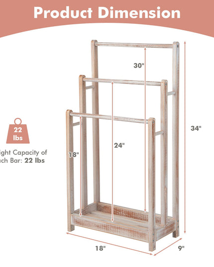 Giantex Towel Rack for Bathroom - 3 Tier Freestanding Towel Racks with Storage Shelf