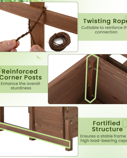 Giantex Raised Garden Bed with Legs and Trellis