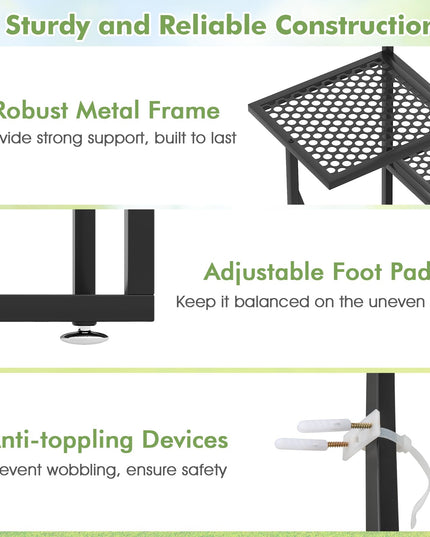 Giantex Lot de 2 supports à plantes à 6 niveaux pour l'intérieur