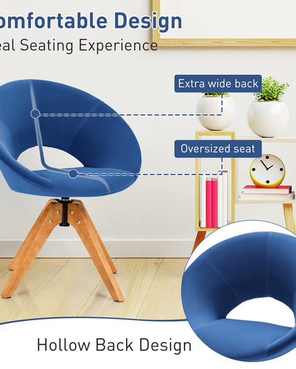Swivel Accent Chair, Modern Office Chair, Velvet Vanity Chair for Living Room, Bedroom