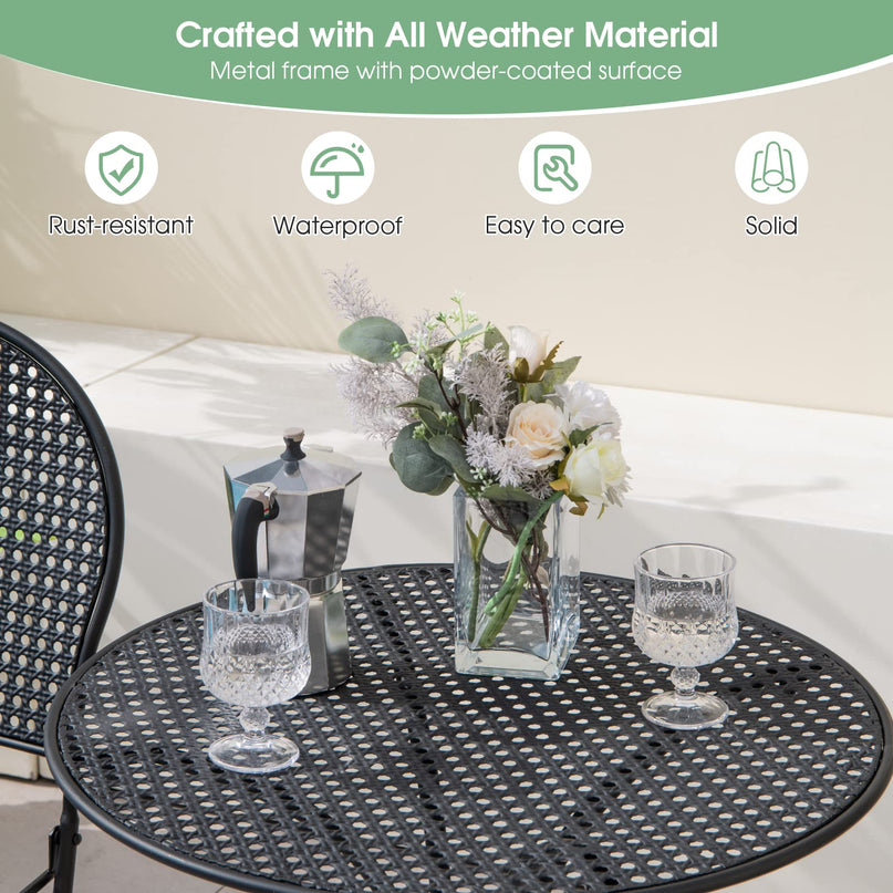 Giantex 3 Pieces Patio Bistro Set
