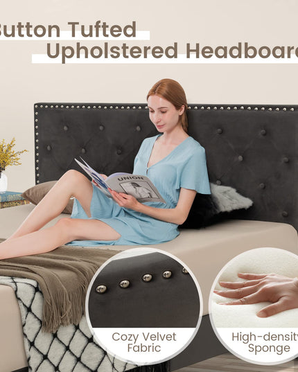 Giantex Upholstered Full Size Bed Frame
