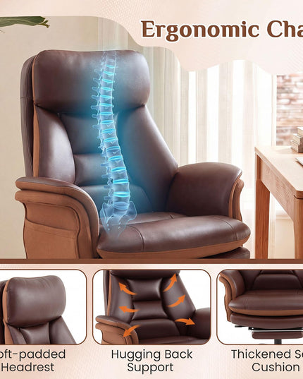 Giantex Big & Tall Office Chair with Adjustable Armrest