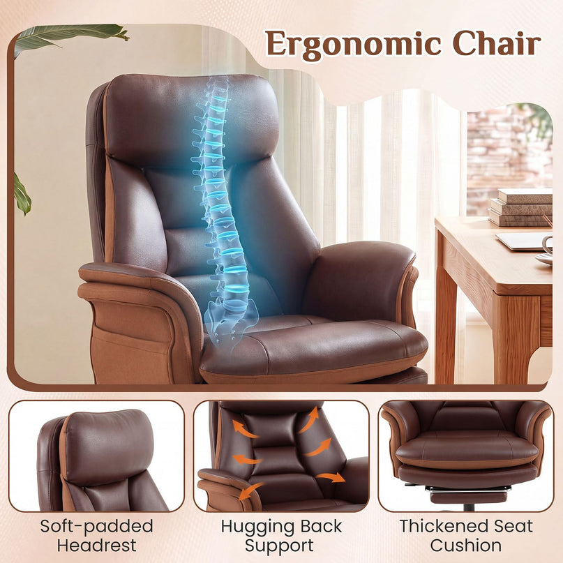 Giantex Big & Tall Office Chair with Adjustable Armrest