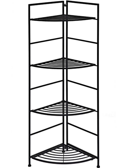 Giantex Folding Metal Plant Rack, 4 Tiers Corner Shelf Plant Stand