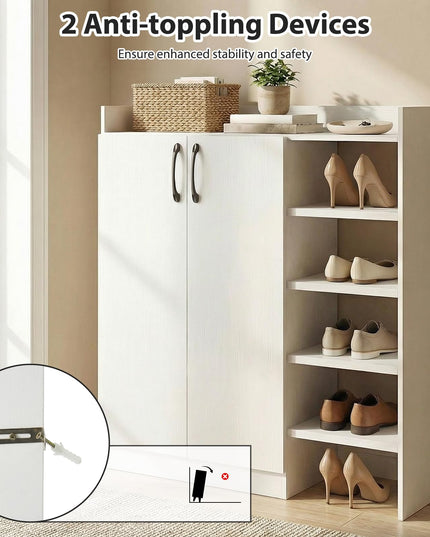 Meuble de rangement pour chaussures en bois Giantex avec 2 portes