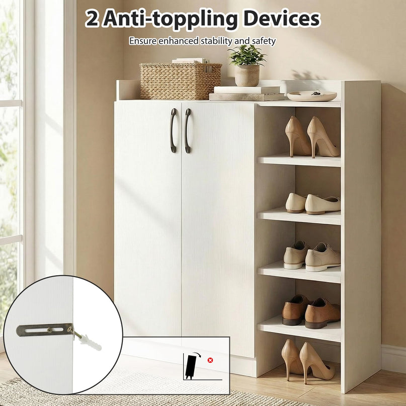 Meuble de rangement pour chaussures en bois Giantex avec 2 portes