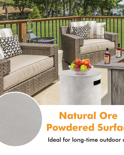 Giantex Propane Tank Cover Table - Outdoor Gas Tank Storage Side Table Fits 20 LBS Propane , Gray