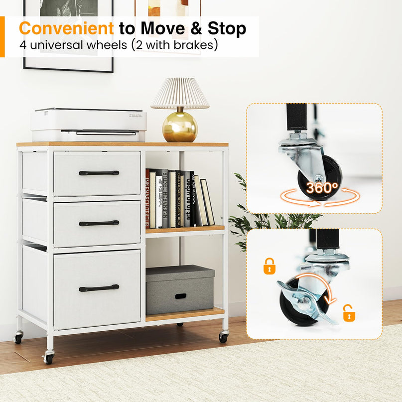 Giantex File Cabinet Printer Stand with Storage for Home Office Organization