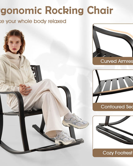 Giantex Patio Rocking Chair for Backyard