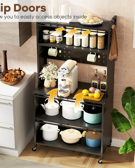 Giantex 5 Tier Rolling Kitchen Bakers Rack with Wheels
