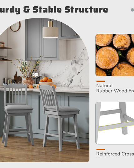 Giantex 25" Modern Bar Stools Set for Kitchen Island