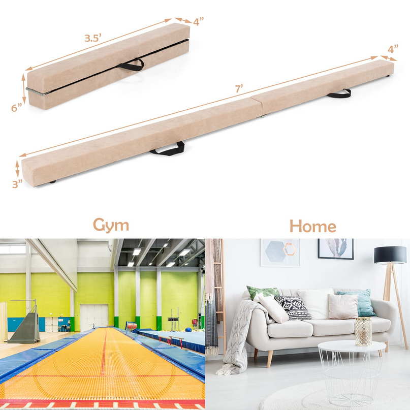 Giantex 7FT Folding Floor Balance Beam for Girls