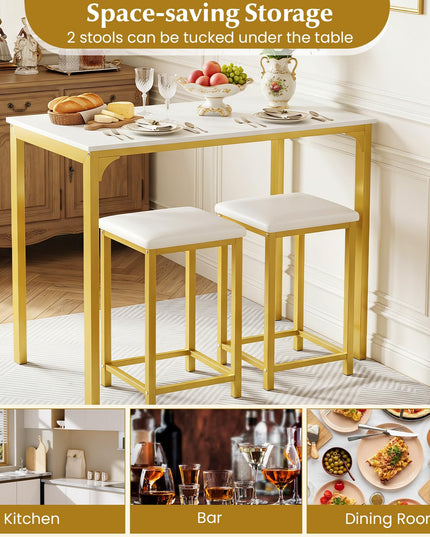 Giantex 3 Piece Dining Table Set for Small Space