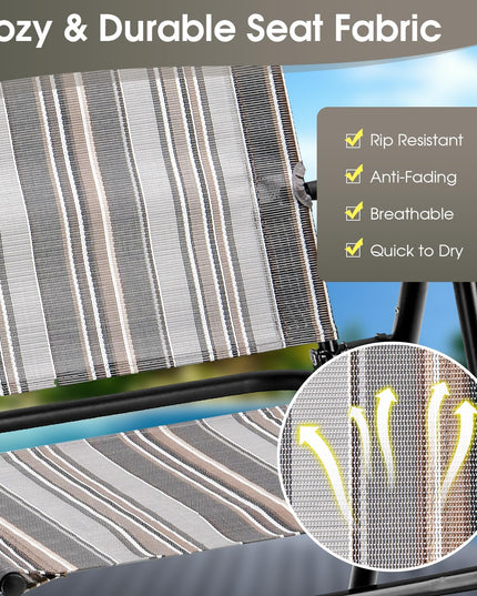 Giantex Patio Chairs Set of 2/4, Outdoor Folding Chairs with Armrests, Metal Frame