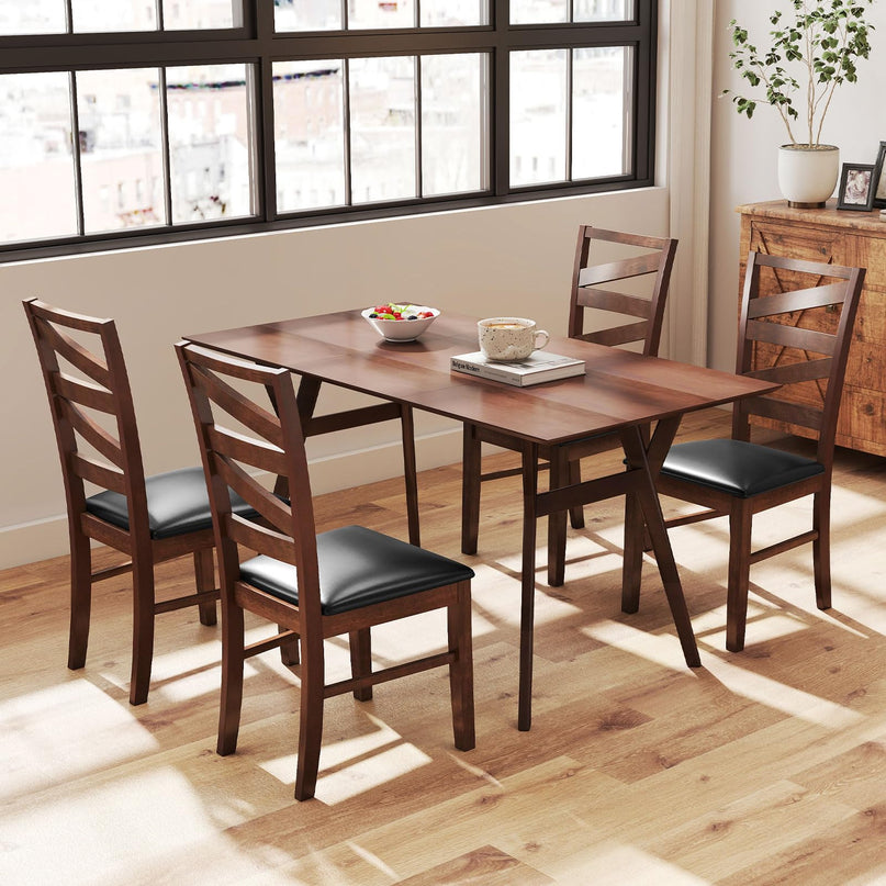 Giantex Wooden Dining Chairs Set of 2/4 for Dining Room