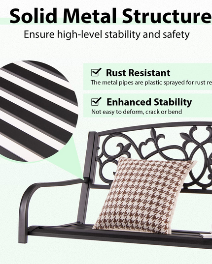 Giantex Patio Metal Porch Swing