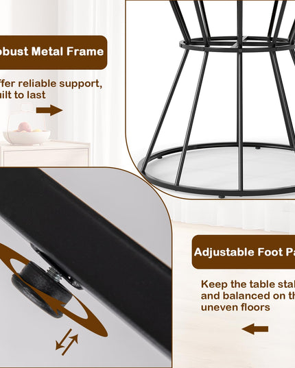 Giantex 47" Farmhouse Kitchen Table with Sturdy Metal Frame