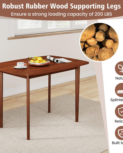 Giantex 43" x 31" Dining Table with Rubber Wood Legs