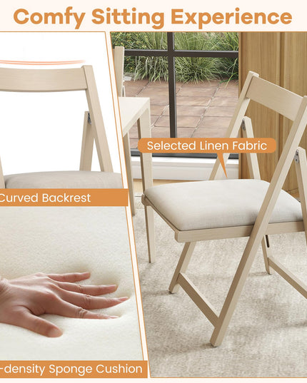 Giantex Folding Dining Chairs Set of 4