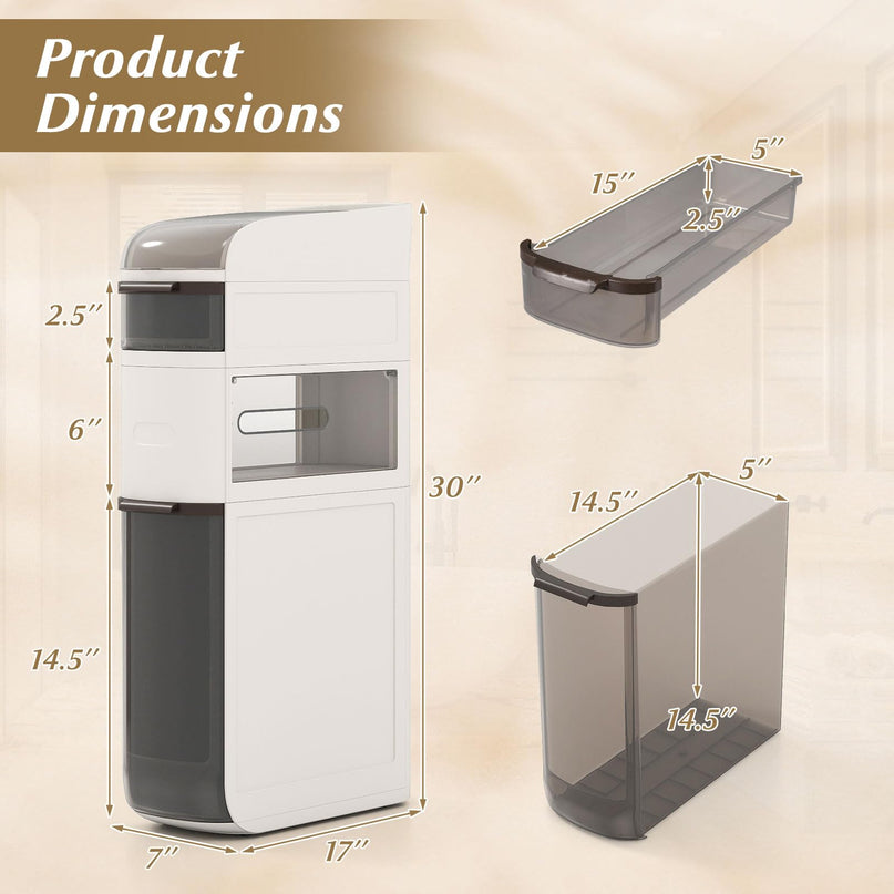 Giantex 4/5/6-Tiers Narrow Bathroom Storage Cabinet