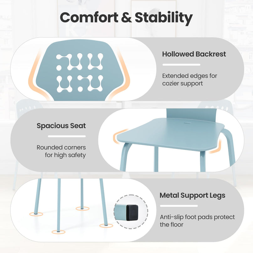 Giantex Metal Dining Chairs Set of 4