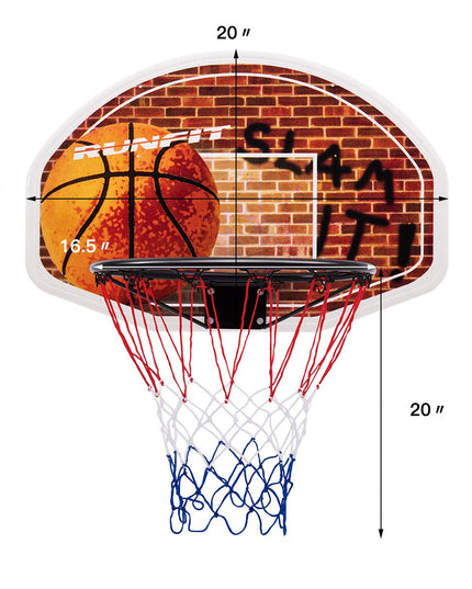 Giantex Basketball Hoop for Door, 29 X 20 Inch Hanging Basketball Board Family Games