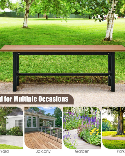 Giantex 2-Person Outdoor Bench Seat - Backless Patio Garden Bench