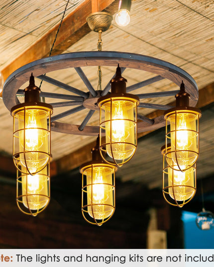 Giantex 30-Inch Wagon Wheels 4 Pieces, Decorative Wooden Wheels