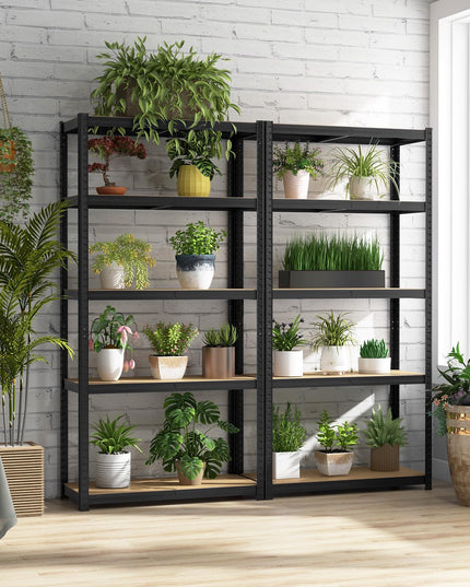 Giantex 5-Tier Storage Utility Shelves, 2000 LBS Total Load Capacity, Metal Garage Shelving Unit