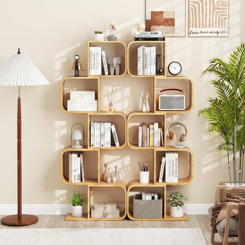 Giantex 5-Tier S-Shaped Bookcase